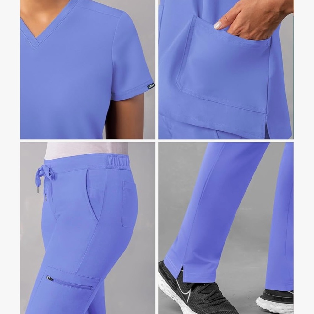 ADAR Women's Ceil Blue Scrub Set
